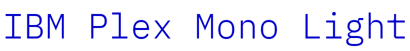 IBM Plex Mono Light шрифт